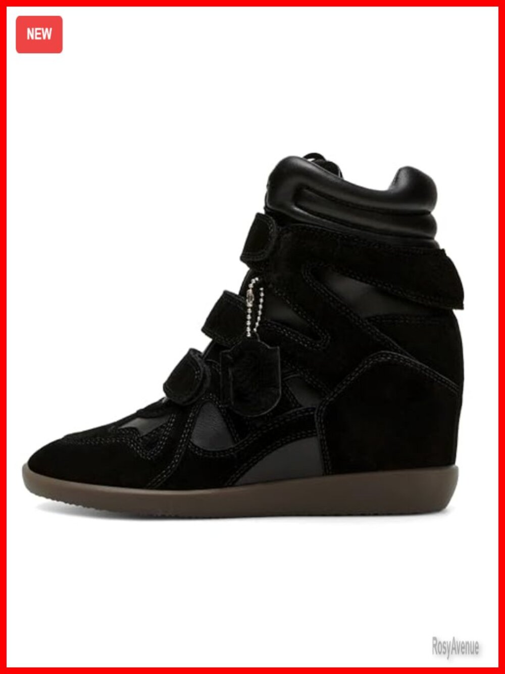 Hidden Wedge High Top Sneakers Suede Platform Fashion Sneaker Strappy Women